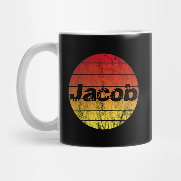 Name Jacob in the sunset vintage sun by BK55